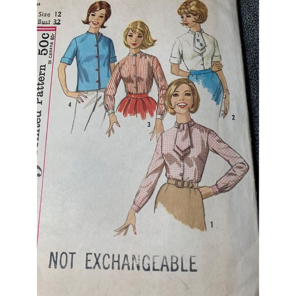 Simplicity Misses Blouse Sewing Pattern sz 8-22 4882 - uncut - Picture 7 of 9